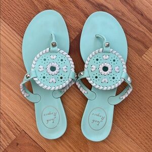 Jack Rogers Georgica Light Teal/ Turquoise Jelly sandals Size 6